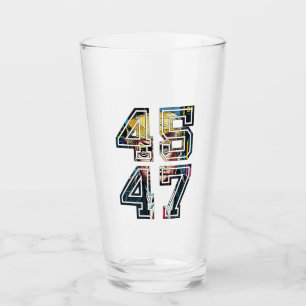 Trump 45 47 Pop Art American President Glass