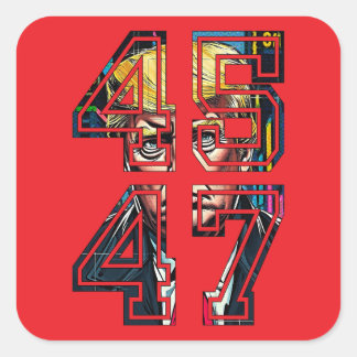 Trump 45 47 | Pop Art | American President Square Sticker