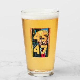 Trump 45 47 Pop Art Portrait Glass
