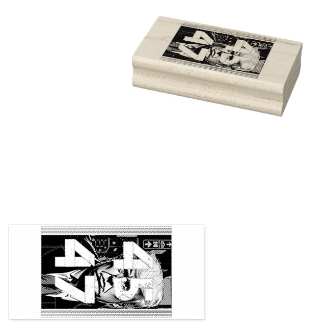 Trump 45 47 Pop Art Portrait Rubber Stamp (Stamped)
