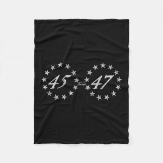 Trump 45 47 Ring Of Stars  Fleece Blanket
