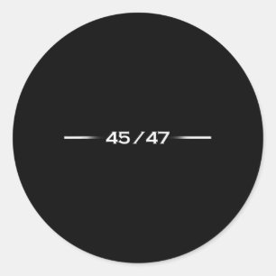 Trump 45 47 Trump Retro Futuristic Design Classic Round Sticker