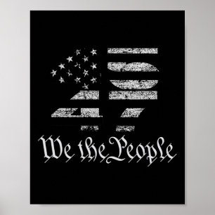 Trump 45-47 Us Flag 2024 Presidential Election  Poster