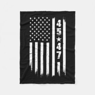 Trump 45 47 Usa Flag Fleece Blanket