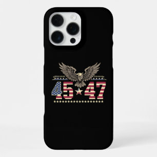 Trump 45 47 Vintage American USA Eagle Flag iPhone 16 Pro Max Case