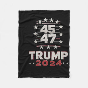 Trump 45 47 You Missed Again Trump 2025 Usa Flag ( Fleece Blanket
