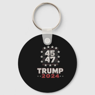 Trump 45 47 You Missed Again Trump 2025 Usa Flag ( Key Ring