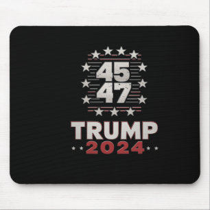 Trump 45 47 You Missed Again Trump 2025 Usa Flag ( Mouse Pad
