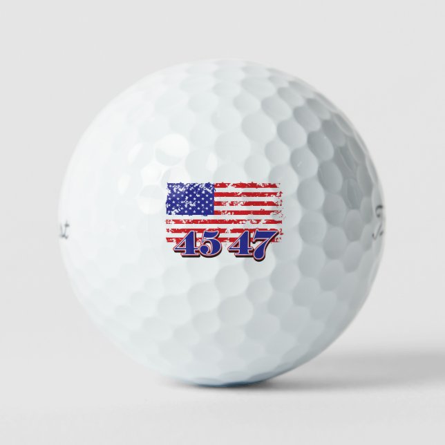 Trump 45 and 47 golf balls (Front)