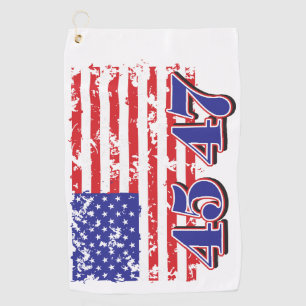 Trump 45 and 47 golf towel