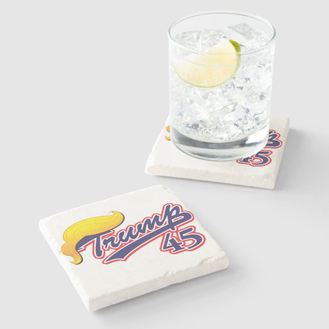 Trump 45 stone coaster (Side)