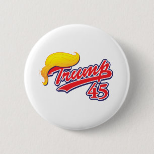 Trump-45-with-Hair 6 Cm Round Badge