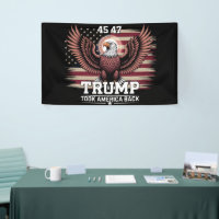Trump 45th 47th President Flag 2025 Eagle America