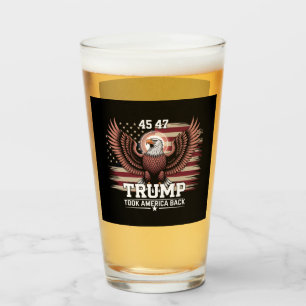 Trump 45th 47th President Flag 2025 Eagle America Glass