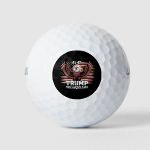 Trump 45th 47th President Flag 2025 Eagle America Golf Balls