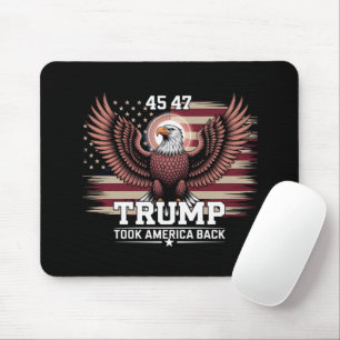 Trump 45th 47th President Flag 2025 Eagle America Mouse Pad