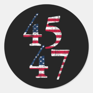 Trump 45th 47th President Inauguration Day Usa Fla Classic Round Sticker