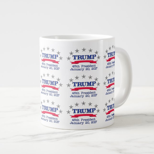 Trump 45th President Large Coffee Mug (Front Right)