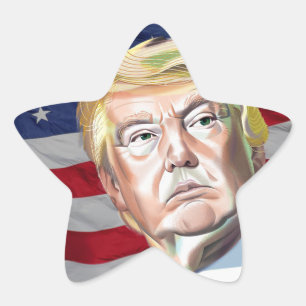 Trump 45th President of the USA - Gift Star Sticker