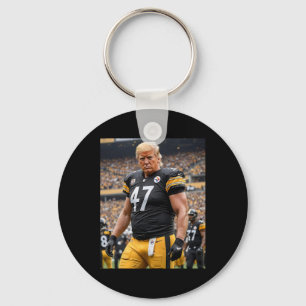 Trump 47 Fittsburgh Footbyll Player Funny  Key Ring