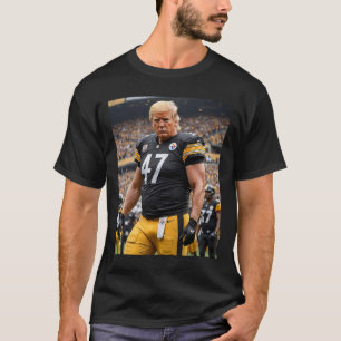 Trump 47 Fittsburgh Footbyll Player Funny  T-Shirt