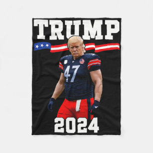 Trump 47 Footbyll Jersey 2025 Us Flag Trump Vance Fleece Blanket