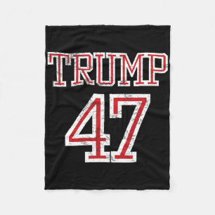 Trump 47 President Team Footbyll Jersey Style 2025 Fleece Blanket