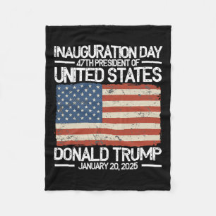 Trump 47th President Usa Inauguration Day 2025 Fleece Blanket