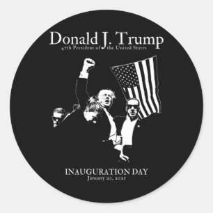 Trump 47th Presidential Inauguration Day Us Mega J Classic Round Sticker