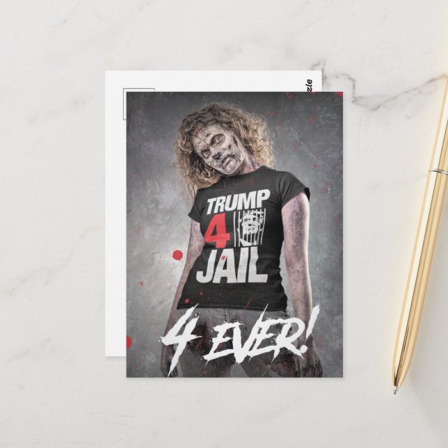Trump 4 Jail  Postcard (Front/Back In Situ)