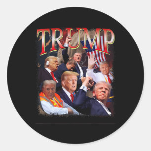 Trump 4eva 4th Of July Forever Love President We T Classic Round Sticker