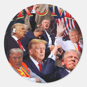 Trump 4eva 4th Of July Forever Love President We T Classic Round Sticker