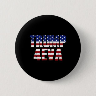 Trump 4eva Funny Trump Meme Vintage American Flag  6 Cm Round Badge