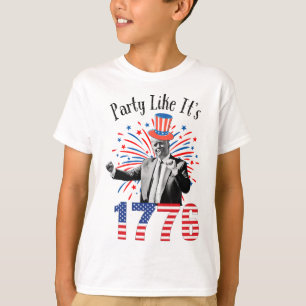 Trump 4th Of July Party Like It’s 1776 Independenc T-Shirt