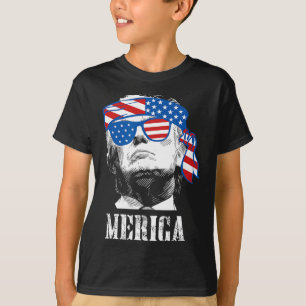 Trump 4th Of July Us American Flag Men Funny  T-Shirt