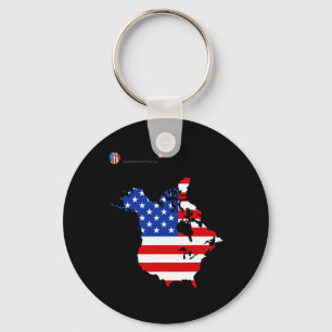 Trump 51 State Of American Canada Usa Flag United  Key Ring