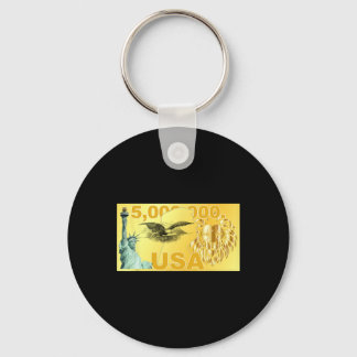 Trump 5 Million Dollar Wealthy Migrant American Go Key Ring
