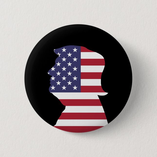 Trump 6 Cm Round Badge (Front)