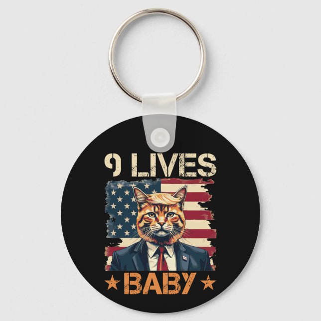 Trump 9 Lives Baby Key Ring (Front)