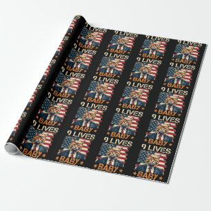 Trump 9 Lives Baby Wrapping Paper