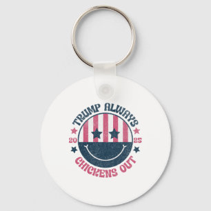Trump Always Chickens Out Funny American Taco Key Ring