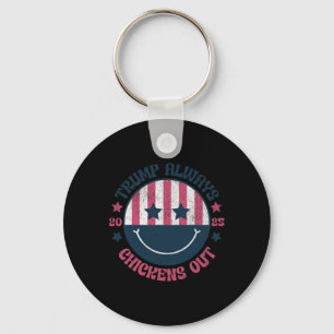 Trump Always Chickens Out Funny American Taco  Key Ring