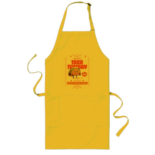Trump Always Chickens Out Long Apron (Front)