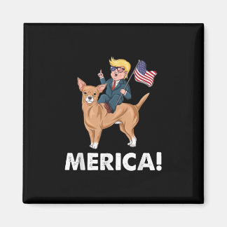 Trump America Chihuahua Dog American Hero Magnet
