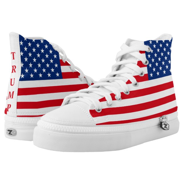 Trump American Flag Patriotic High Tops (Pair)