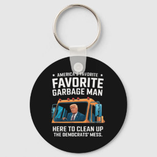 Trump America's Favorite Garbyge Man Trump In Tras Key Ring
