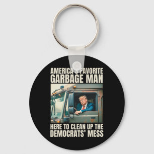 Trump America's Favourite Garbage Man Trump In Tra Key Ring