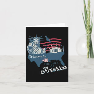 Trump America's Gulf Mexico Funny Trump Usa Flag Card
