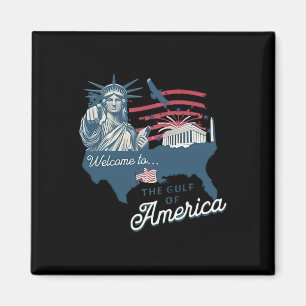 Trump America's Gulf Mexico Funny Trump Usa Flag Magnet