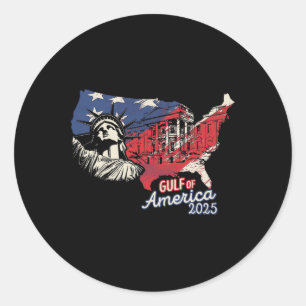 Trump America's Gulf Mexico President Trump 2025 A Classic Round Sticker